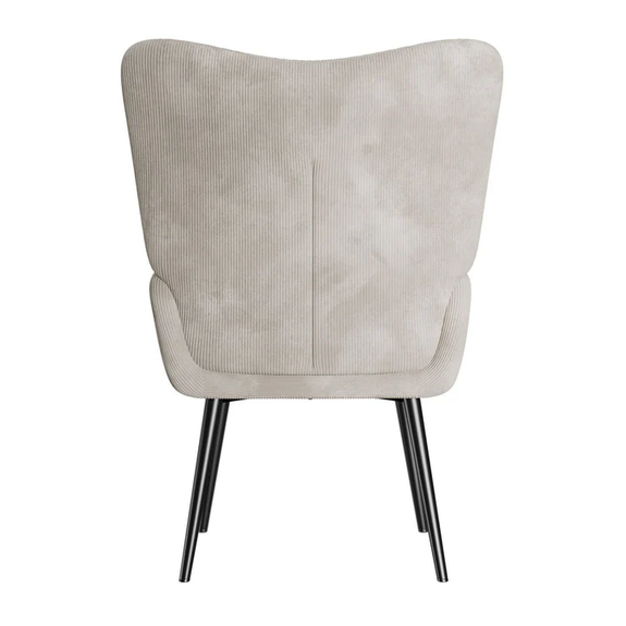Oorfauteuil / Relaxfauteuil Odense - Beige - Corduroy Stof - Afbeelding 5
