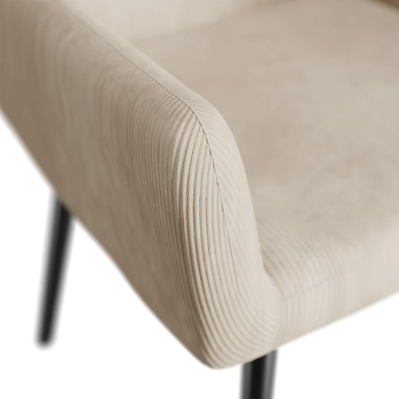 Oorfauteuil / Relaxfauteuil Odense - Beige - Corduroy Stof - Afbeelding 4