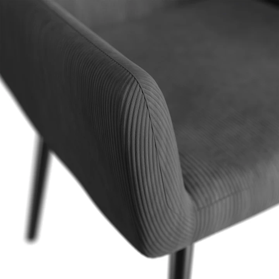 Oorfauteuil / Relaxfauteuil Odense - Grijs - Corduroy Stof - Afbeelding 3