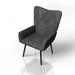 Oorfauteuil / Relaxfauteuil Odense - Grijs - Corduroy Stof