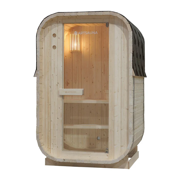 Vierkante Barrelsauna Nolvik - Incl. Toebehoren - 120x128 x194 cm - Afbeelding 5