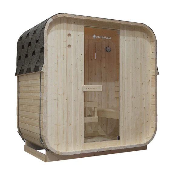 Vierkante Barrelsauna Nolvik - Incl. Toebehoren - 120x185x194 cm - Afbeelding 6