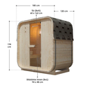 Vierkante Barrelsauna Nolvik - Incl. Toebehoren - 120x185x194 cm
