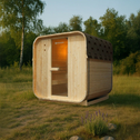 Vierkante Barrelsauna Nolvik - Incl. Toebehoren - 180x185 x194 cm