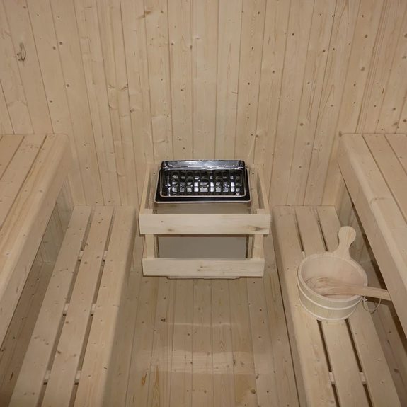 Vierkante Barrelsauna / Sauna Fjora - 6 personen - Incl. accessoires - Afbeelding 5
