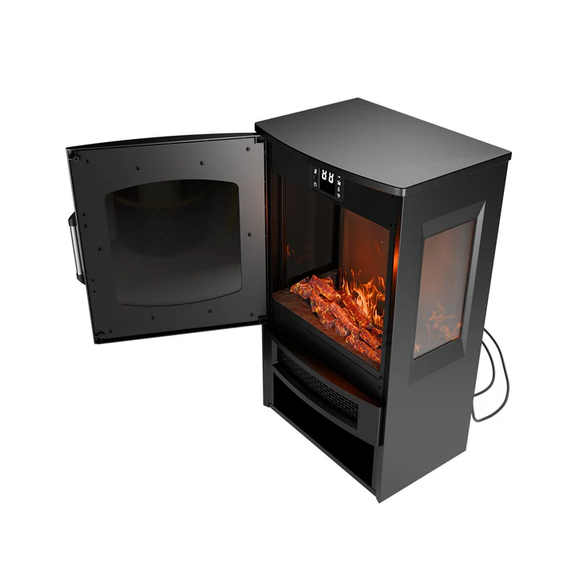 Elektrische Haard / Sfeerhaard - 1800W - Incl. Vlameffect, Warmtefunctie en App-bediening - Zwart - Afbeelding 6
