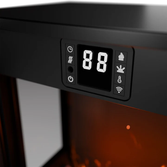 Elektrische Haard / Sfeerhaard - 1800W - Incl. Vlameffect, Warmtefunctie en App-bediening - Zwart - Afbeelding 4