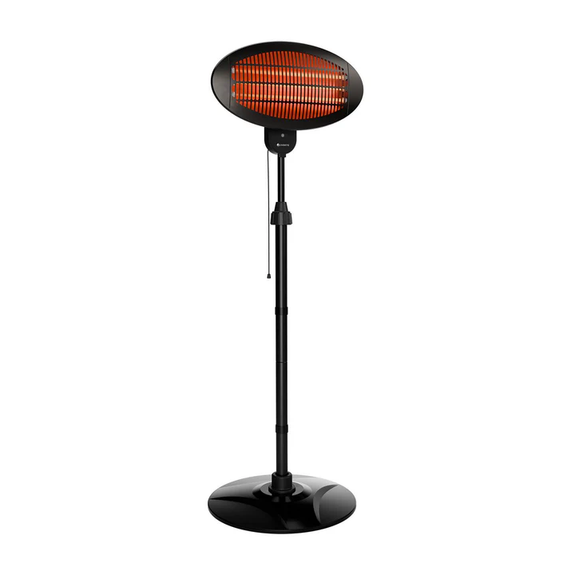 Infraroodstraler / Staande Heater / Terrasverwarmer - 2000W - Zwart - Afbeelding 3