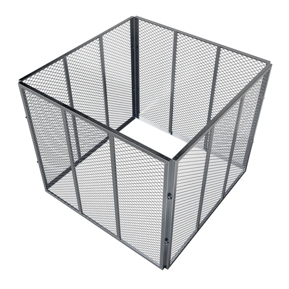 Metalen compostbak / Tuincompostbak - Tuinafval - 450L - Zilver - Afbeelding 5