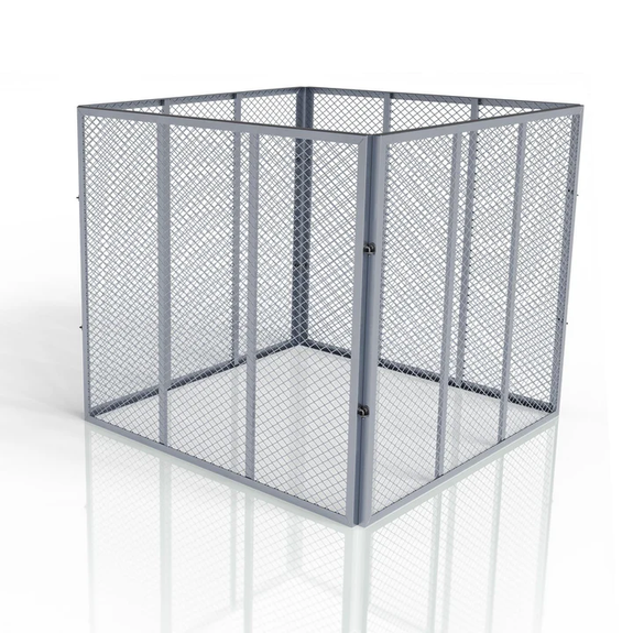 Metalen compostbak / Tuincompostbak - Tuinafval - 450L - Zilver - Afbeelding 1