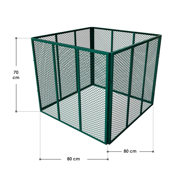 Metalen compostbak / Tuincompostbak - Tuinafval - 450L - Donkergroen - Afbeelding 7