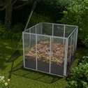 Metalen compostbak / Tuincompostbak - Tuinafval - 800L - Zilver