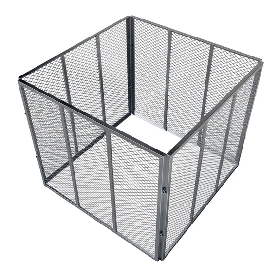 Metalen compostbak / Tuincompostbak - Tuinafval - 800L - Zilver - Afbeelding 4
