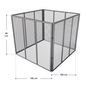 Metalen compostbak / Tuincompostbak - Tuinafval - 800L - Zilver