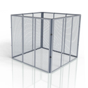 Metalen compostbak / Tuincompostbak - Tuinafval - 800L - Zilver