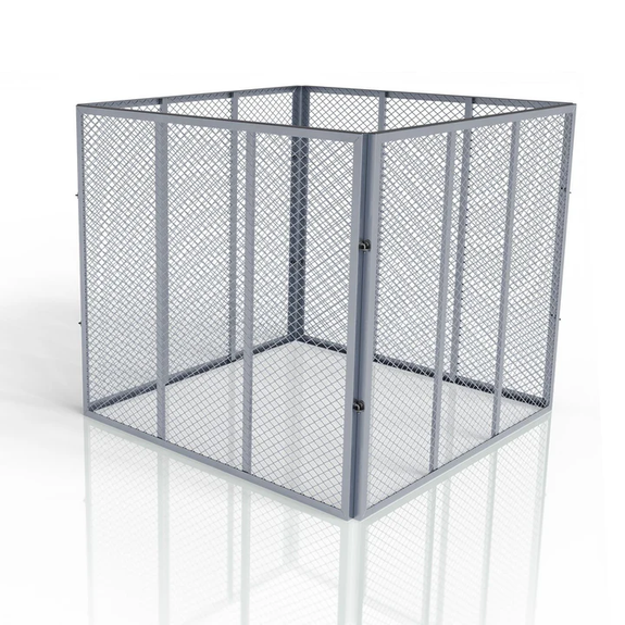 Metalen compostbak / Tuincompostbak - Tuinafval - 800L - Zilver - Afbeelding 1
