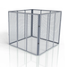 Metalen compostbak / Tuincompostbak - Tuinafval - 800L - Zilver