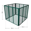 Metalen compostbak / Tuincompostbak - Tuinafval - 800L - Donkergroen