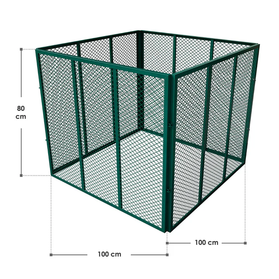 Metalen compostbak / Tuincompostbak - Tuinafval - 800L - Donkergroen - Afbeelding 7