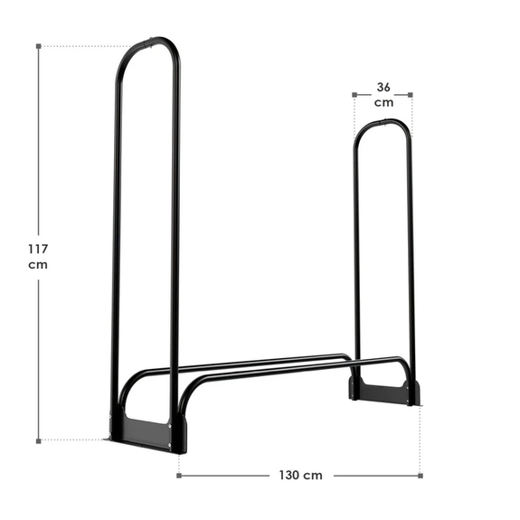 Buitenhaardhoutrek / Haardhoutrek M - Incl. Afdekhoes - 130x117 cm - Afbeelding 7