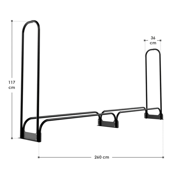 Buitenhaardhoutrek / Haardhoutrek L - Incl. Afdekhoes - 260x117x36 cm - Afbeelding 7
