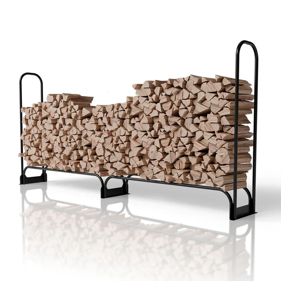 Buitenhaardhoutrek / Haardhoutrek L - Incl. Afdekhoes - 260x117x36 cm - Afbeelding 1