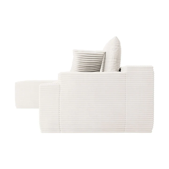 Coredo Bank - Corduroy bekleding - Links - Crème - Afbeelding 4