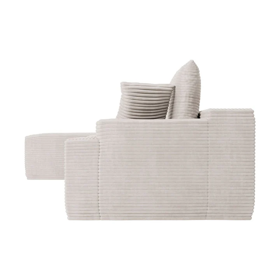 Coredo Bank - Corduroy bekleding - Links - Beige - Afbeelding 4