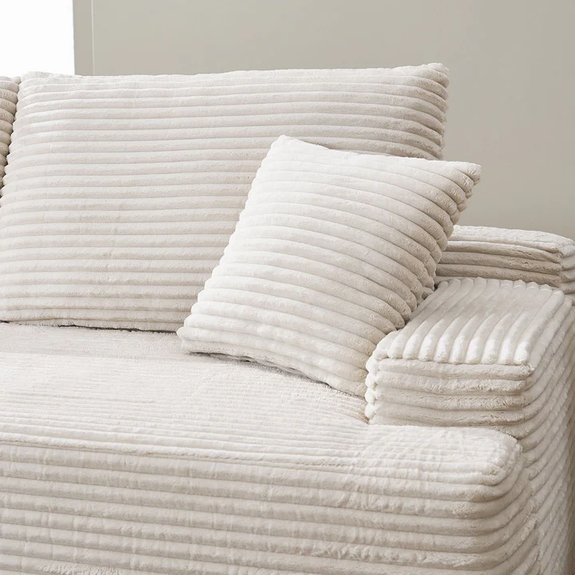 Coredo Bank - Corduroy bekleding - Links - Beige - Afbeelding 3