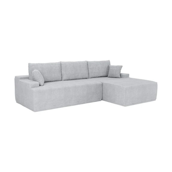 Coredo Bank - Corduroy bekleding - Rechts - Lichtgrijs - Afbeelding 1