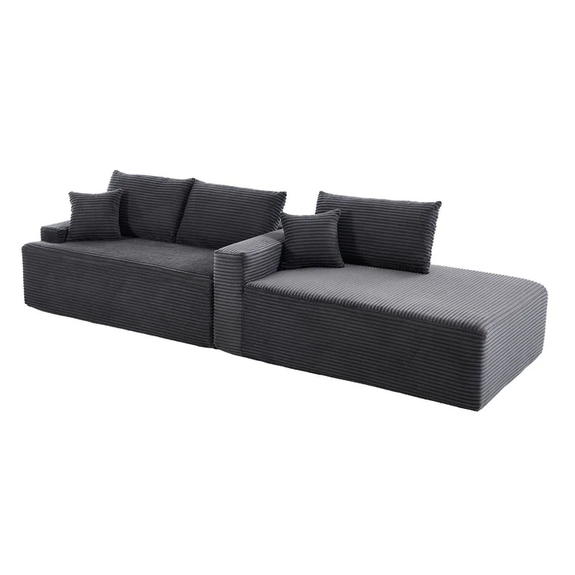 Coredo Bank - Corduroy bekleding - Rechts - Donkergrijs - Afbeelding 5