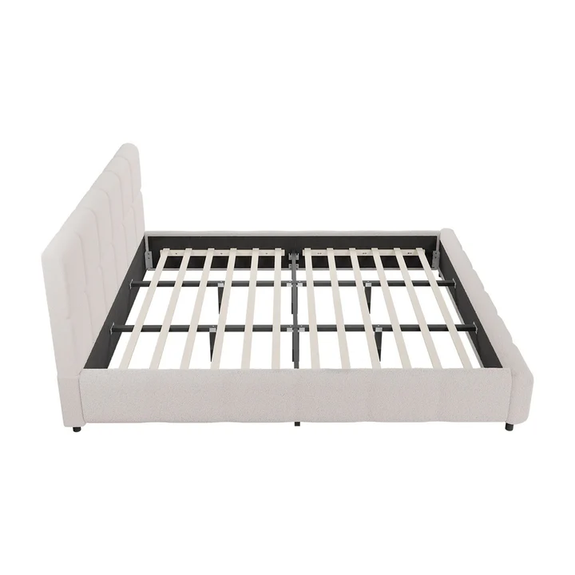 Gestoffeerd Bed Florence - 180x200cm - Crème - Afbeelding 5