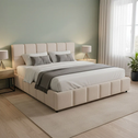 Gestoffeerd Bed Florence - 180x200cm - Beige