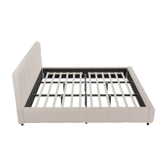 Gestoffeerd Bed Florence - 180x200cm - Beige - Afbeelding 5
