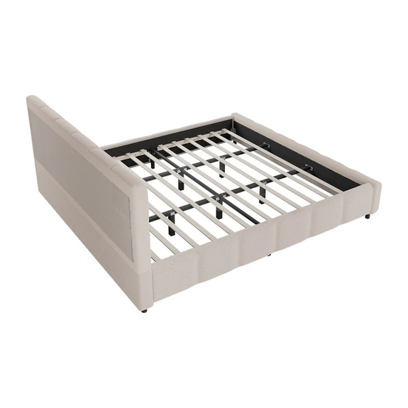 Gestoffeerd Bed Florence - 180x200cm - Beige - Afbeelding 4