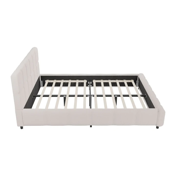 Gestoffeerd Bed Florence - 140x200cm - Crème - Afbeelding 5