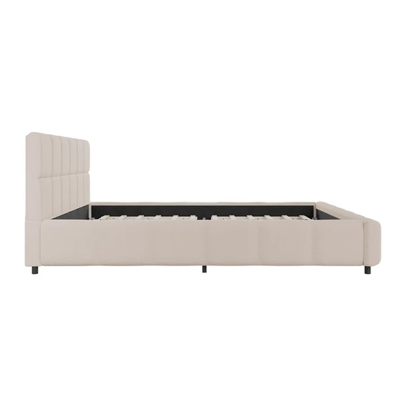 Gestoffeerd Bed Florence - 140x200cm - Beige - Afbeelding 6