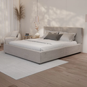 Gestoffeerd Bed Salerno - Corduroy - 180x200cm - Taupe