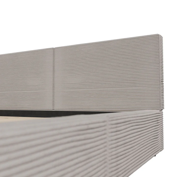 Gestoffeerd Bed Salerno - Corduroy - 180x200cm - Taupe - Afbeelding 3