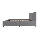 Gestoffeerd Bed Salerno - Corduroy - 180x200cm - Grijs