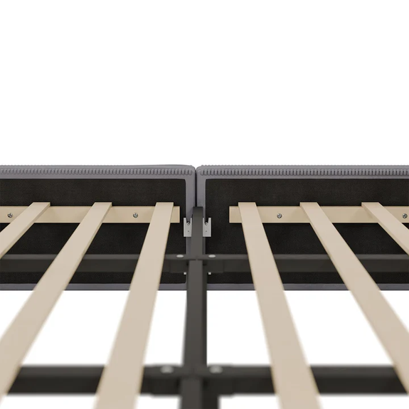 Gestoffeerd Bed Salerno - Corduroy - 180x200cm - Grijs - Afbeelding 4