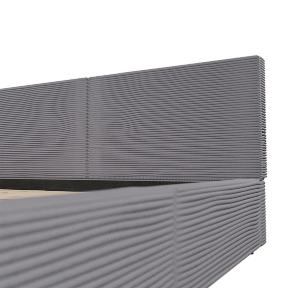 Gestoffeerd Bed Salerno - Corduroy - 180x200cm - Grijs - Afbeelding 3
