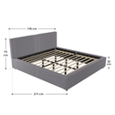 Gestoffeerd Bed Salerno - Corduroy - 180x200cm - Grijs