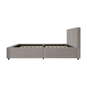 Gestoffeerd Bed Salerno - Corduroy - 140x200cm - Taupe
