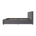 Gestoffeerd Bed Salerno - Corduroy - 140x200cm - Grijs