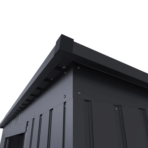 Metalen gereedschapsschuur / Tuinschuur / Berging M - Incl. Funderingsframe - Donkergrijs - Afbeelding 4