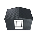 Metalen gereedschapsschuur / Tuinschuur / Berging XL - Incl. Funderingsframe - Donkergrijs