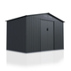 Metalen gereedschapsschuur / Tuinschuur / Berging XL - Incl. Funderingsframe - Donkergrijs