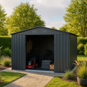 Metalen gereedschapsschuur / Tuinschuur / Berging XXL - Incl. Funderingsframe - Donkergrijs