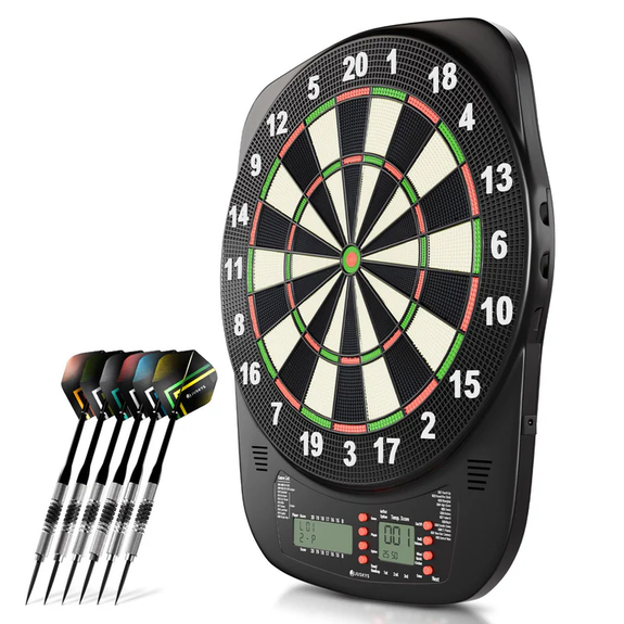 Elektronisch Dartbord - Incl. lcd-scherm - USB-C-poort - 18 darts - Afbeelding 1
